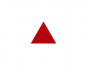 Marbet felt triangl červený